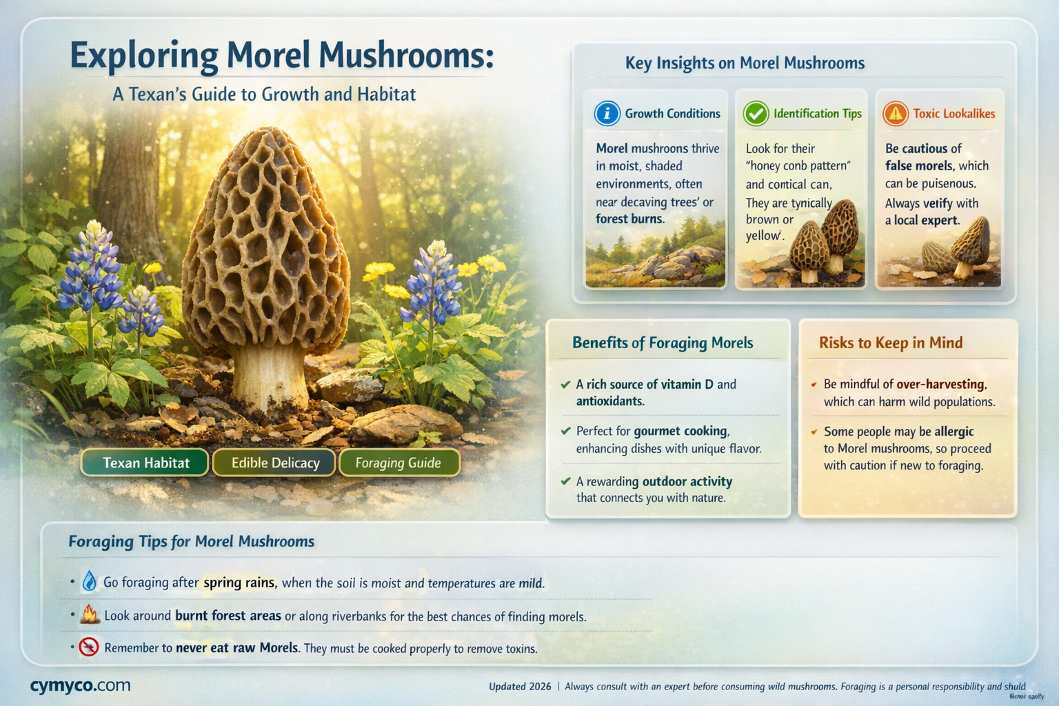 do morel mushrooms grow in texas