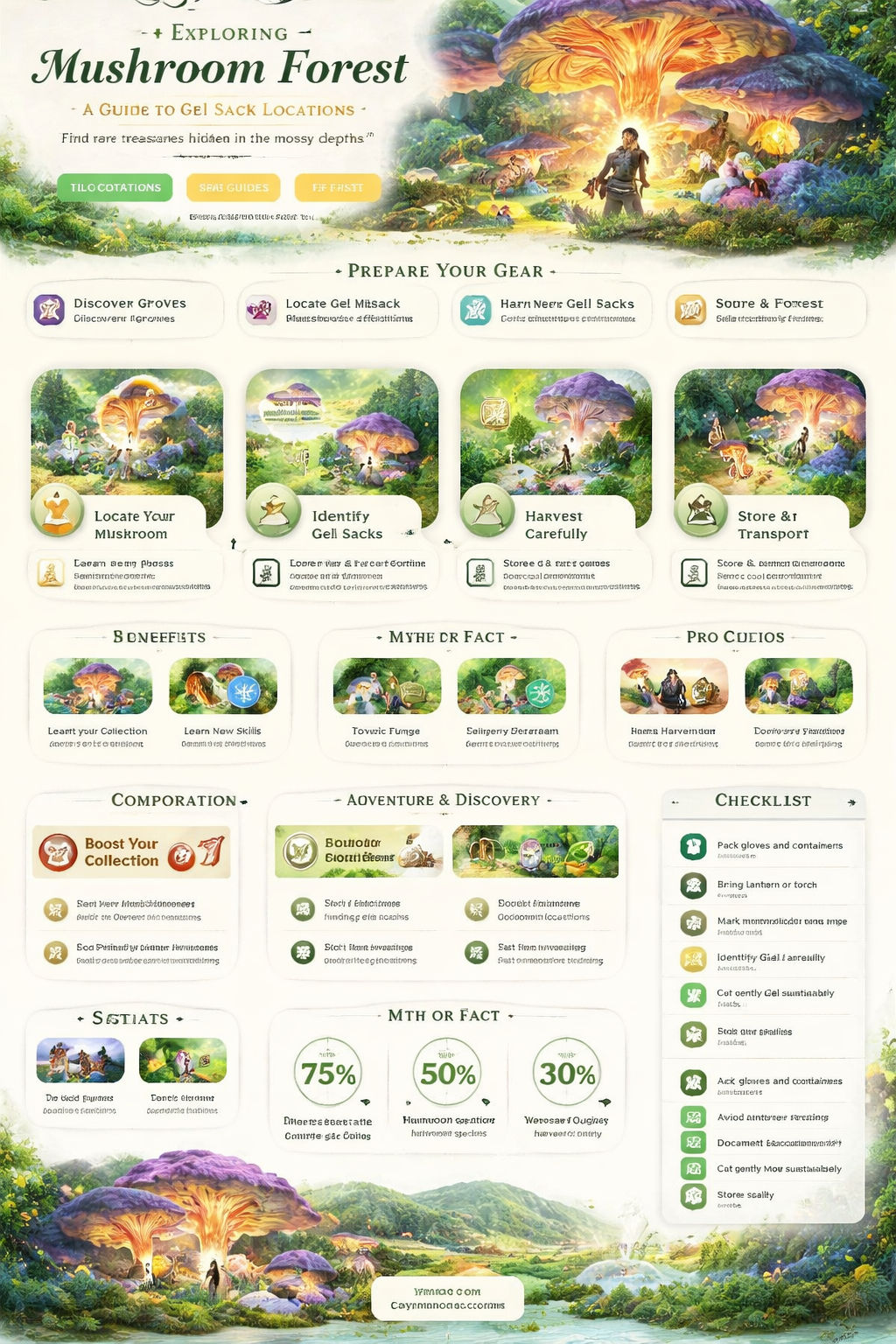 where to find gel sacks in mushroom forest