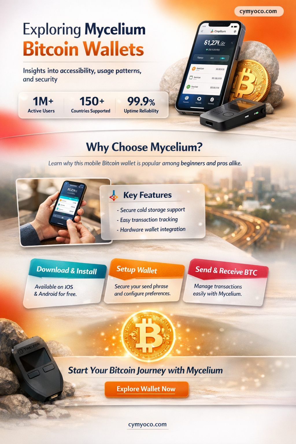 can i open a mycelium bitcoin wallet anywhere