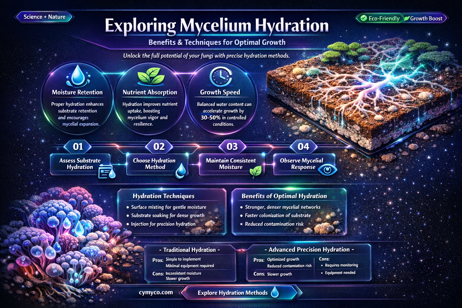 can i put mycelium in water