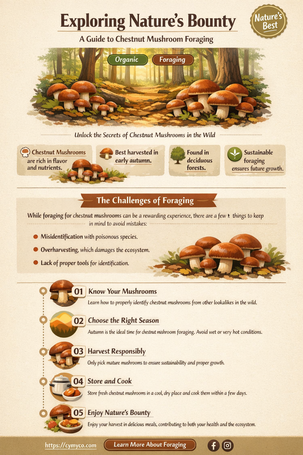 where to find chestnut mushrooms
