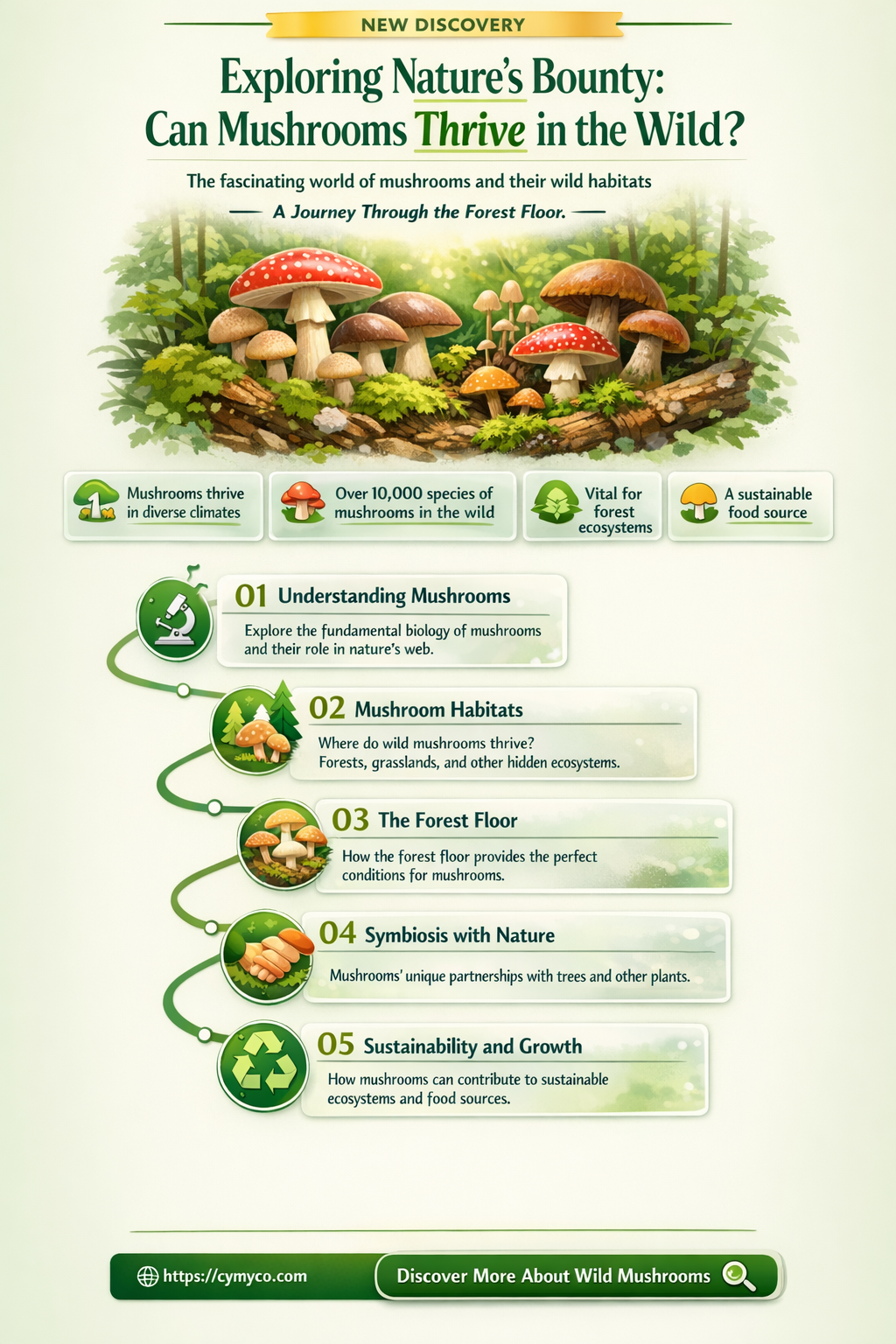 can mushrooms grow in the wild