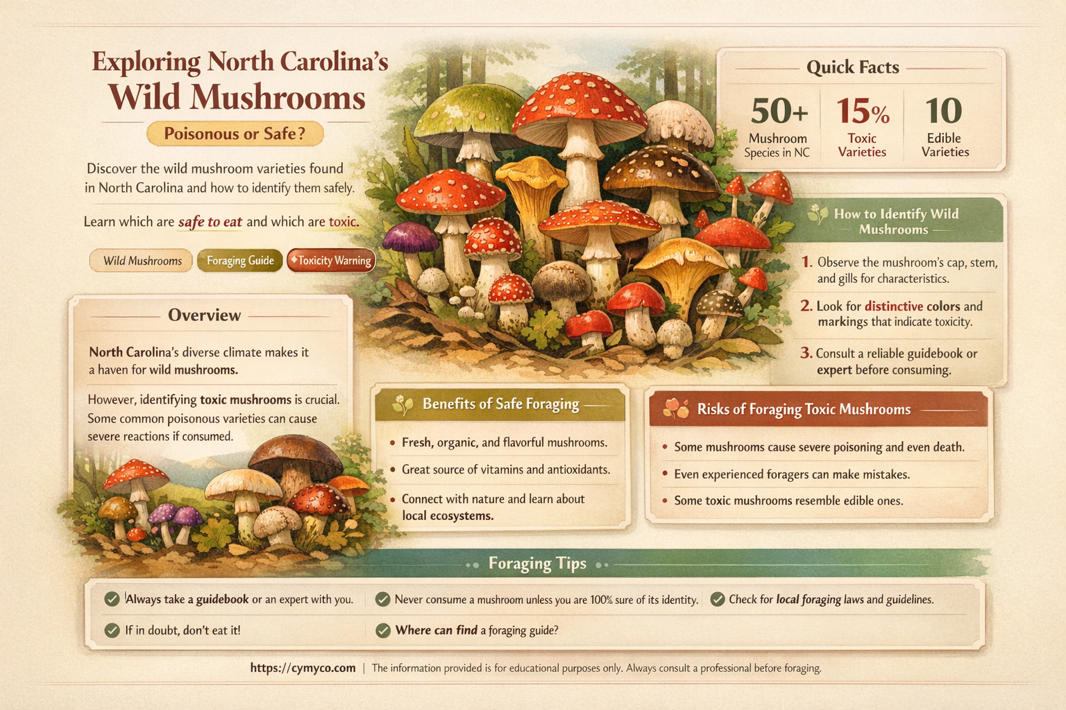 are all wild mushrooms in nc poisonous