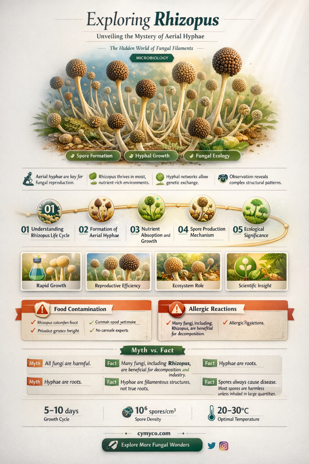 does rhizopus have aerial hyphae