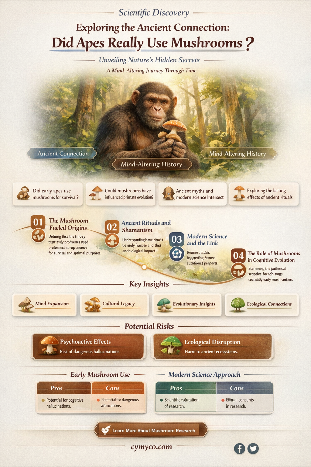 did apes use mushrooms