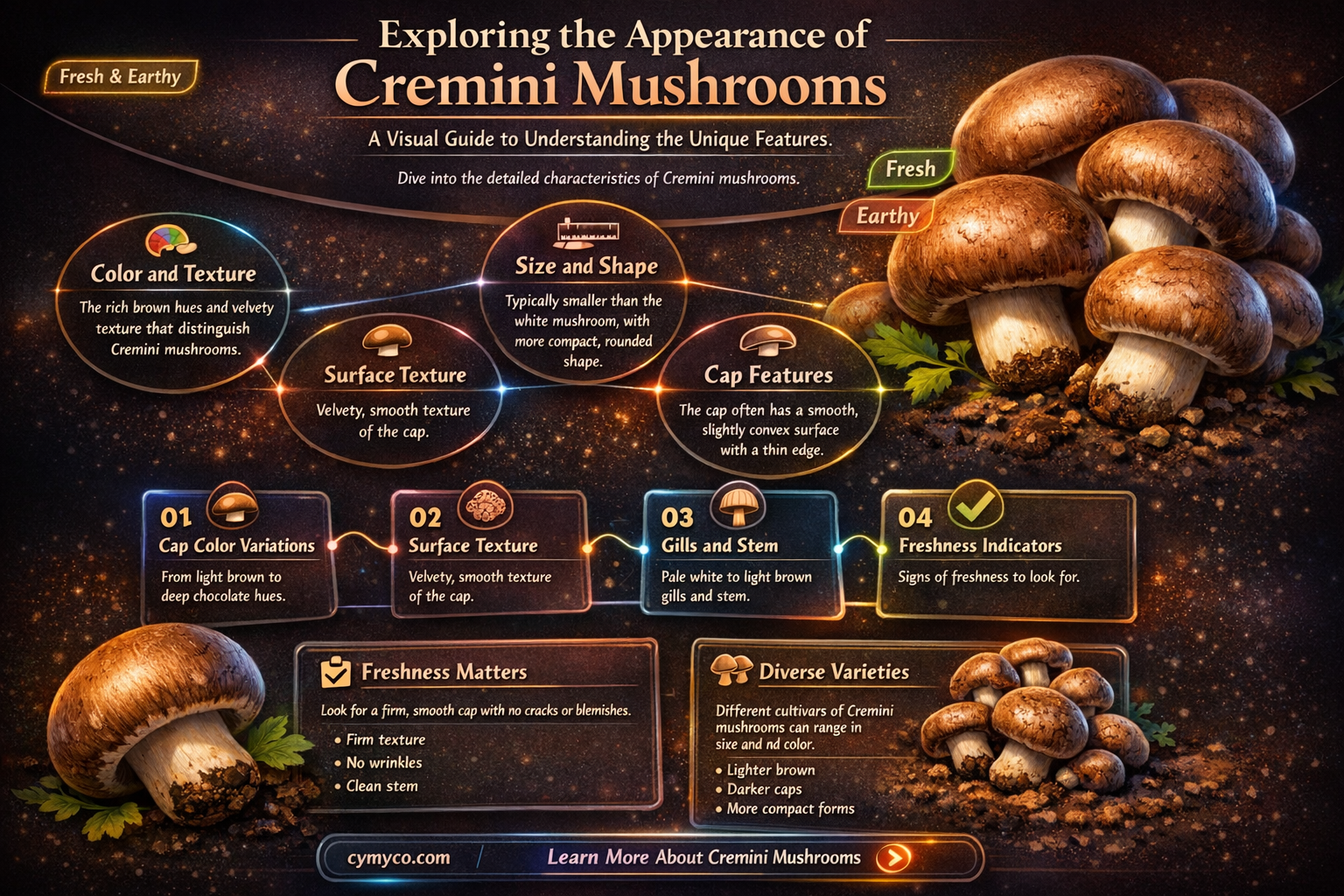 what do cremini mushooms look like