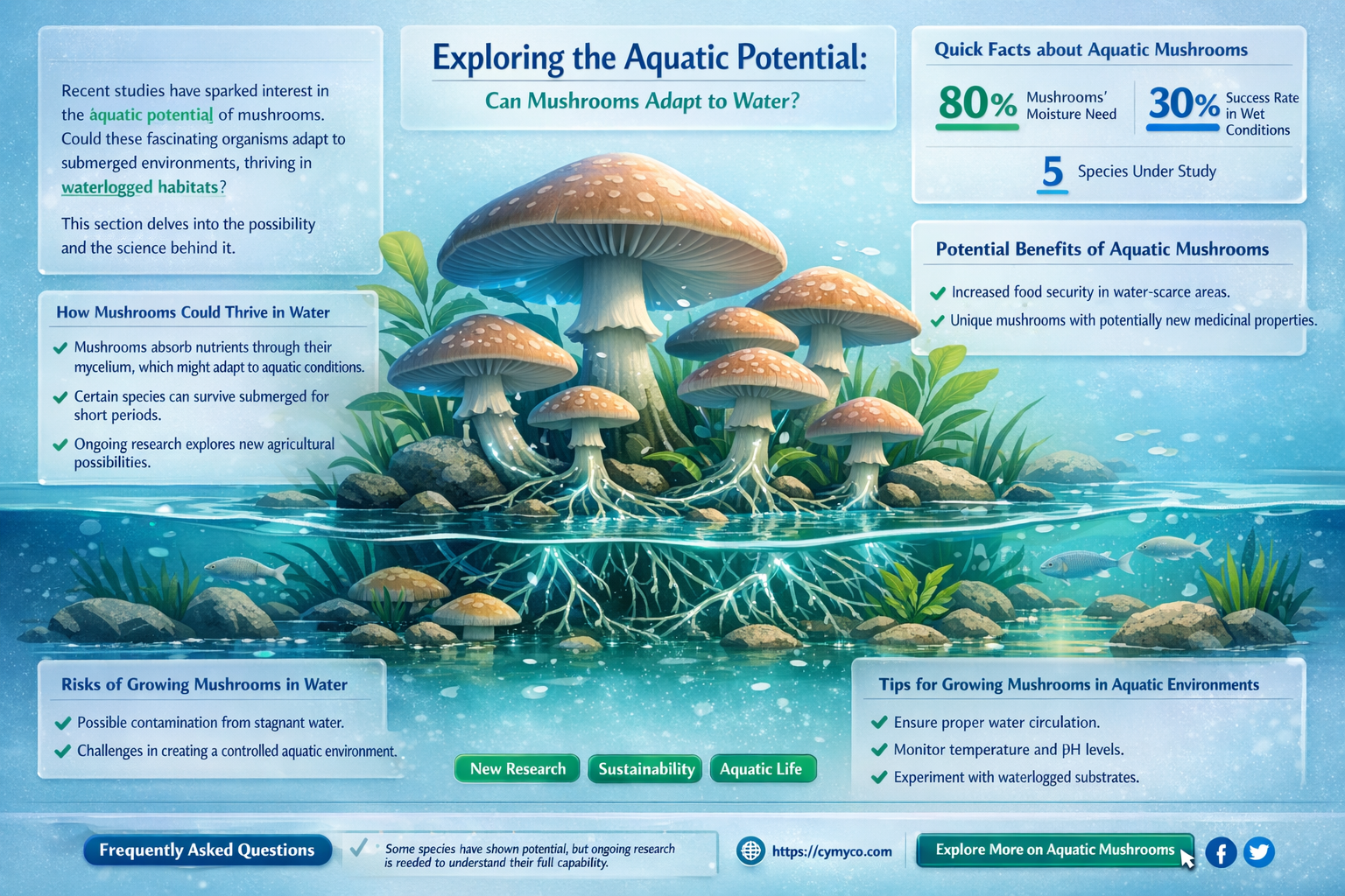 can mushrooms grow in water