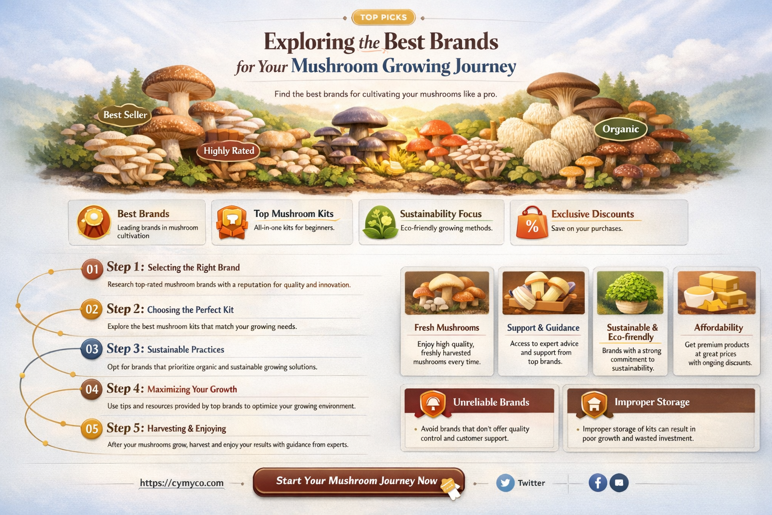 what brand to buy for starting mushrooms