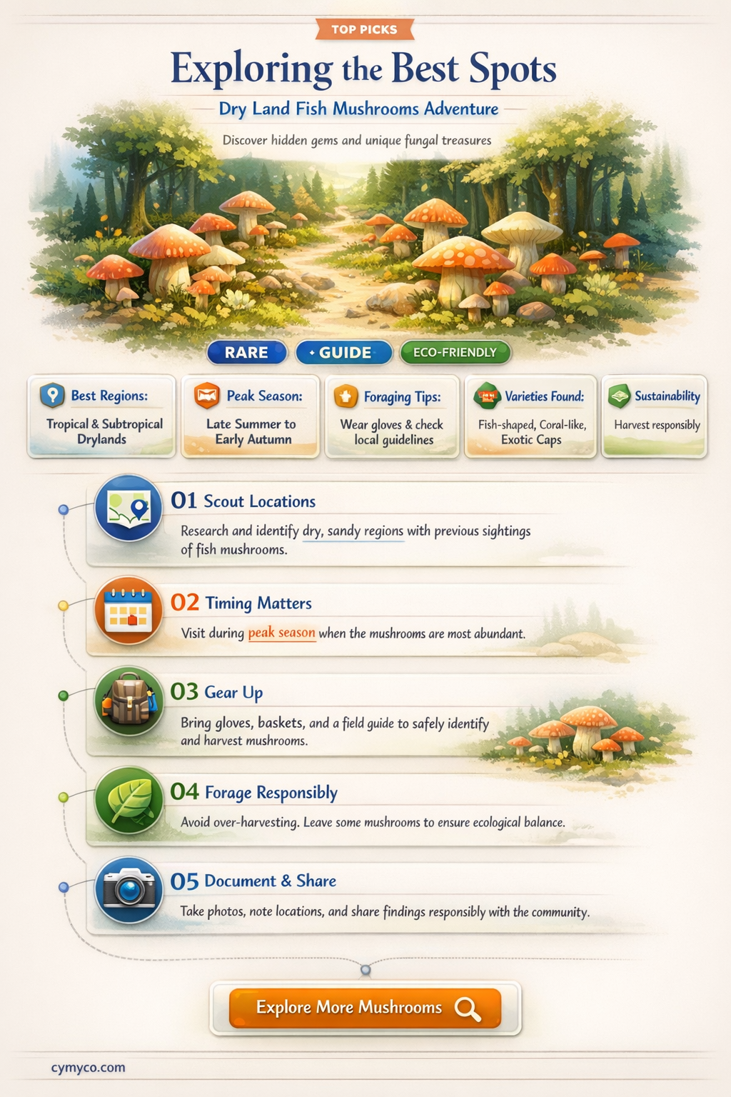 where to find dry land fish mushroom