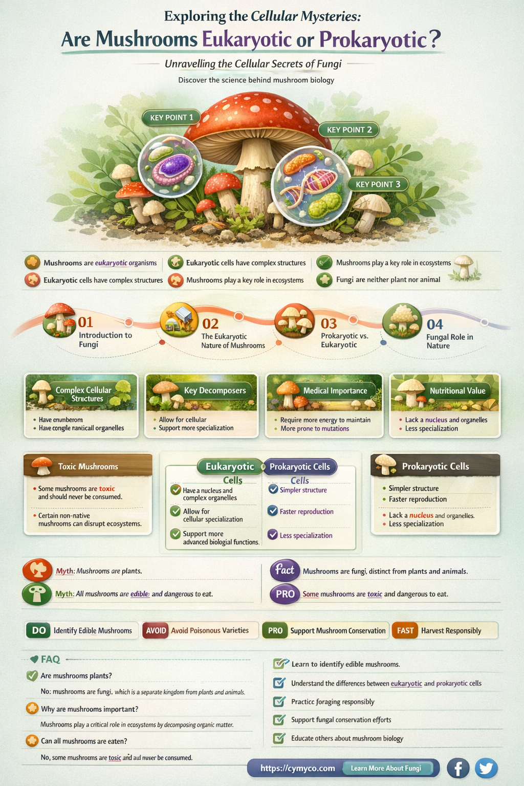 is a mushroom eukaryotic or prokaryotic