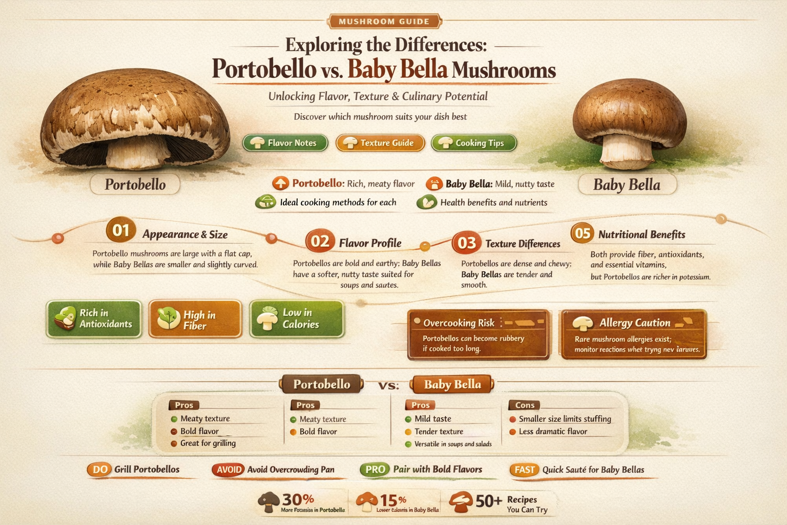 are portobello and baby bella mushrooms the same