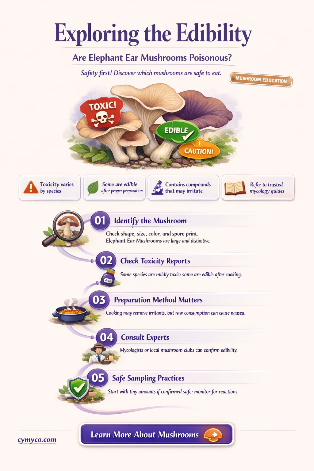 are elephant ear mushrooms poisonous