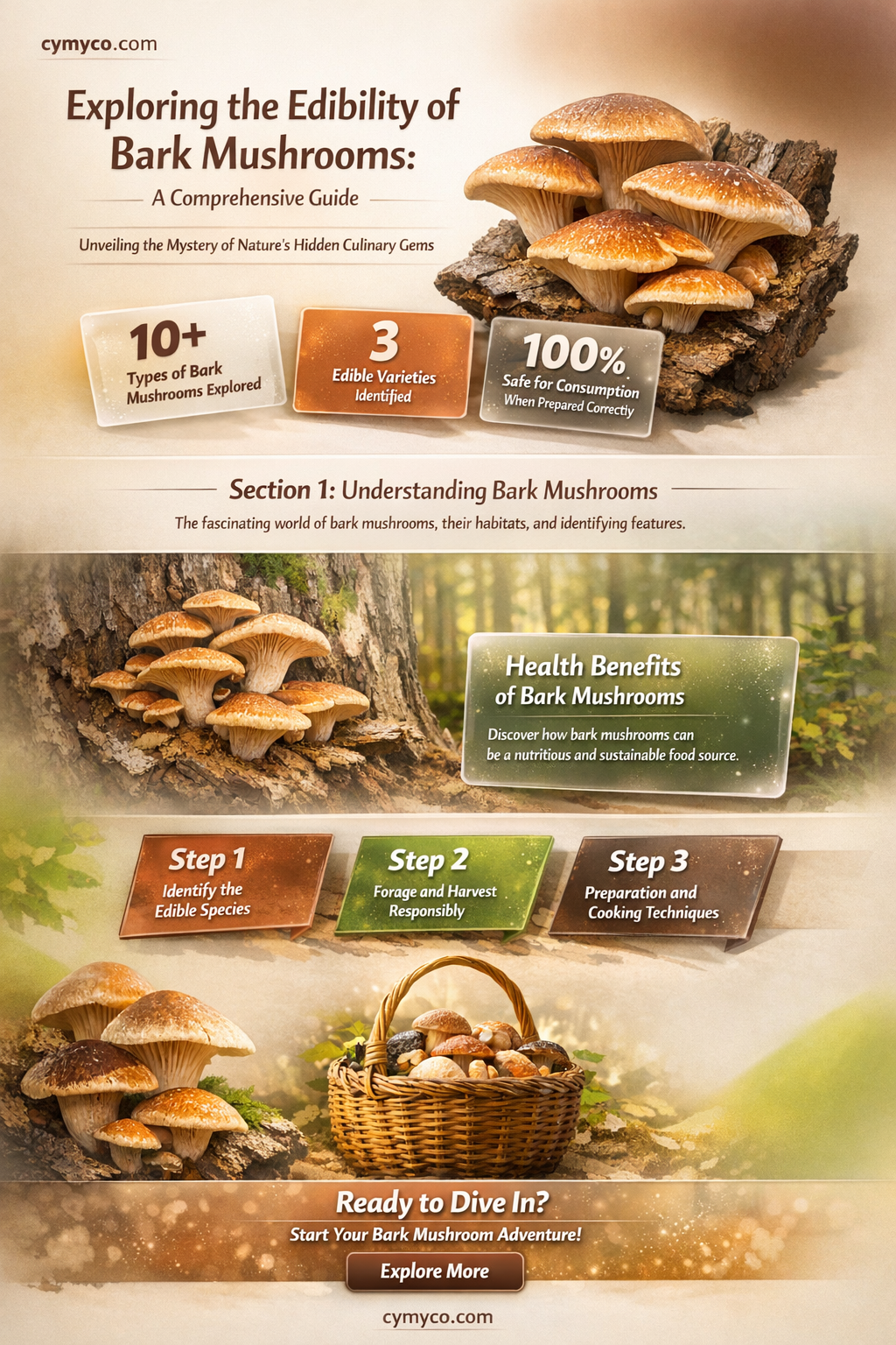 are bark mushrooms edible