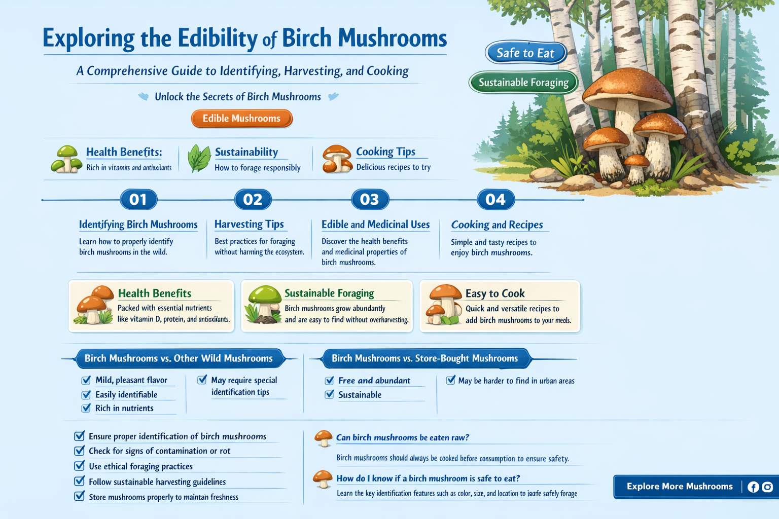 are birch mushrooms edible