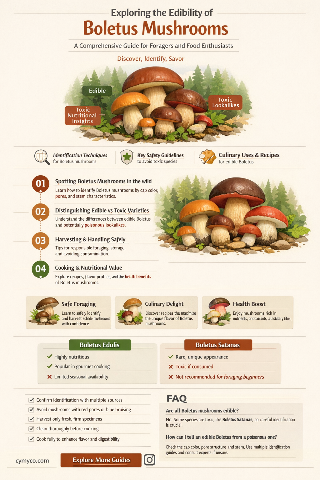 are boletus mushrooms edible