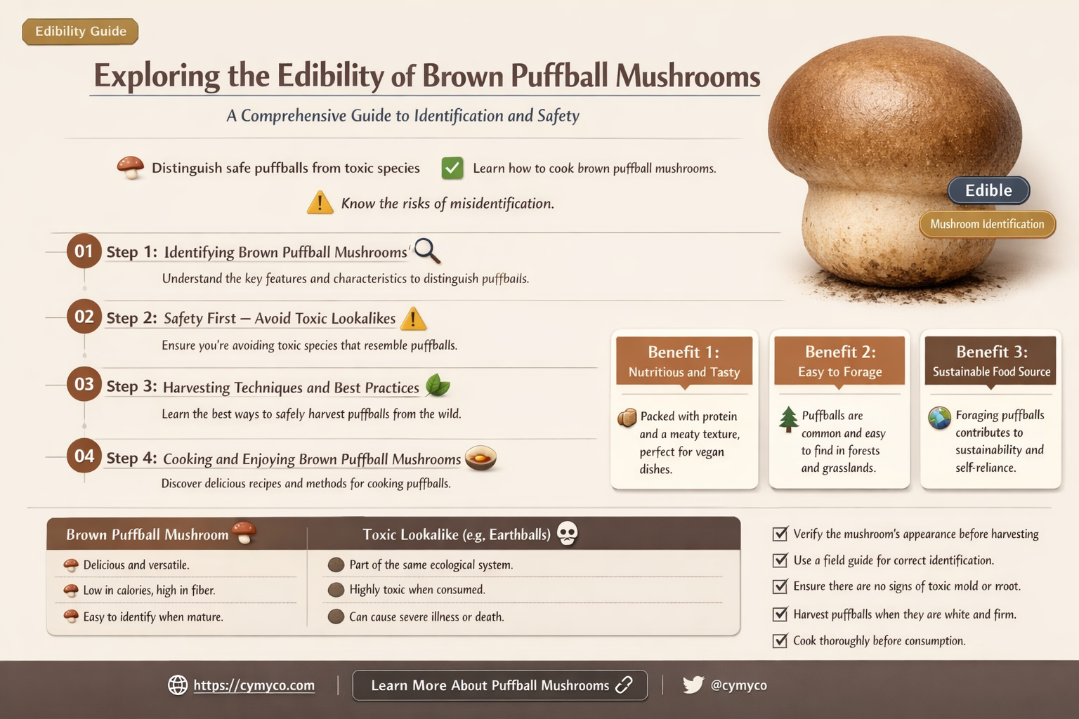 are brown puffball mushrooms poisonous