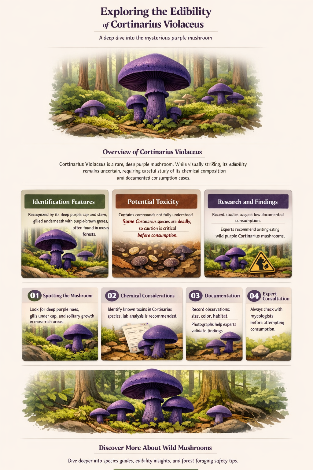 are cortinarius violaceus mushroom edible