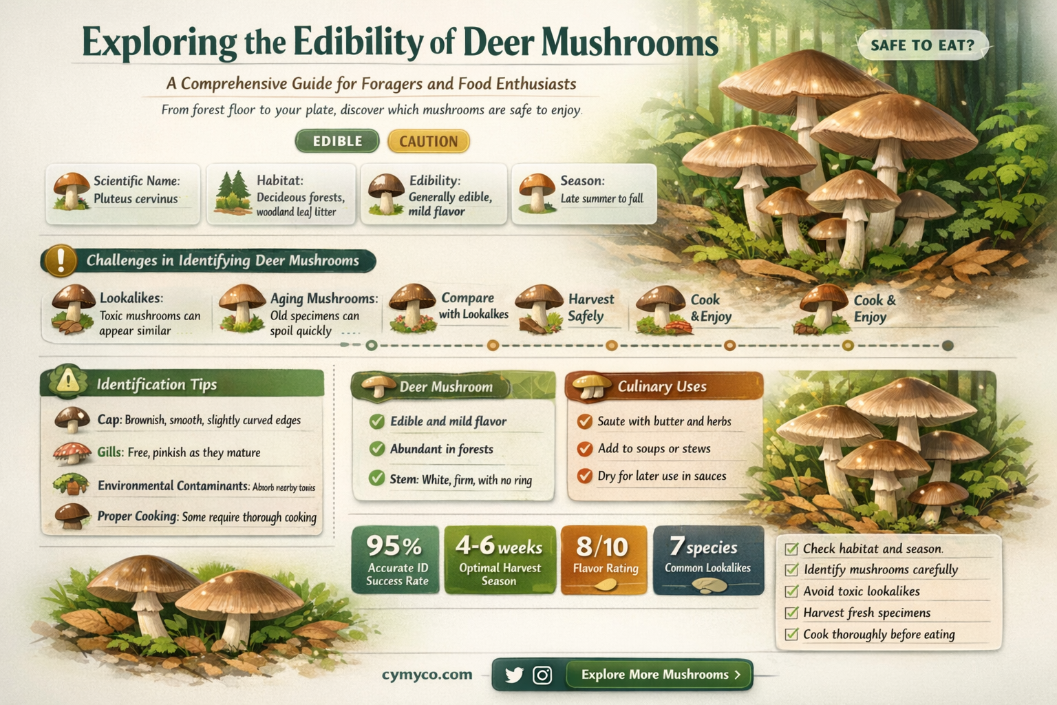 are deer mushrooms poisonous