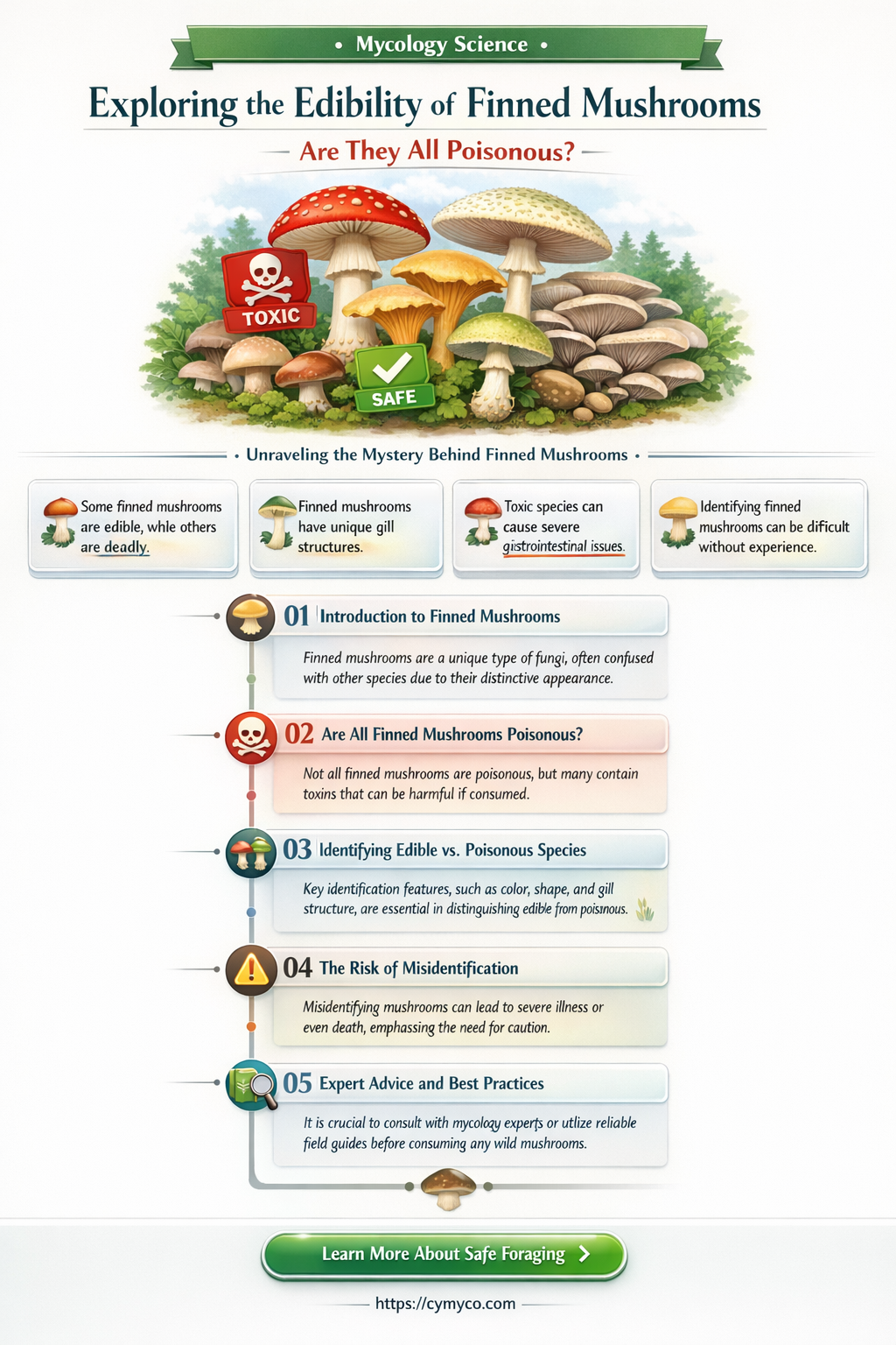 are all finned mushroom poison