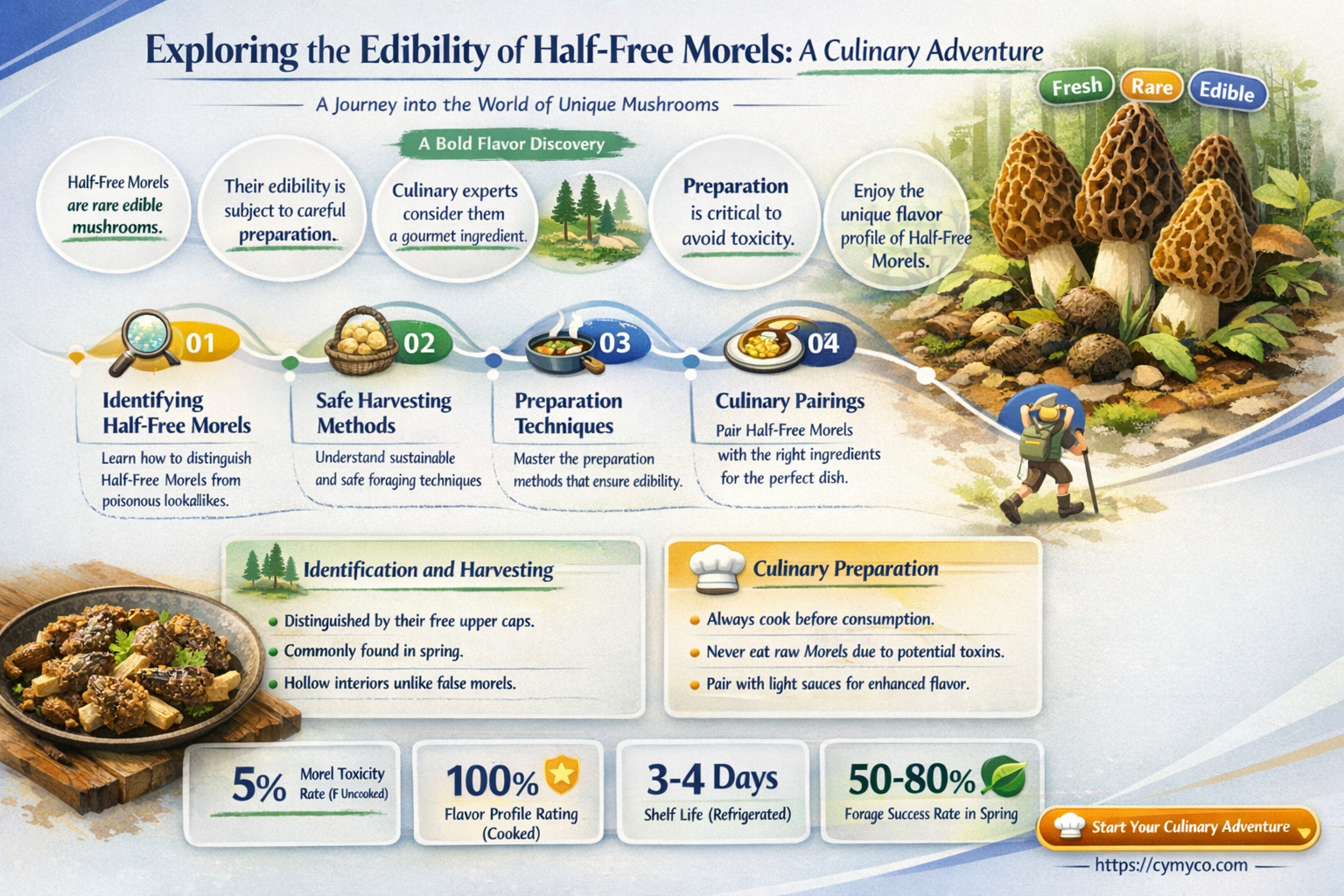 are half free morels edible