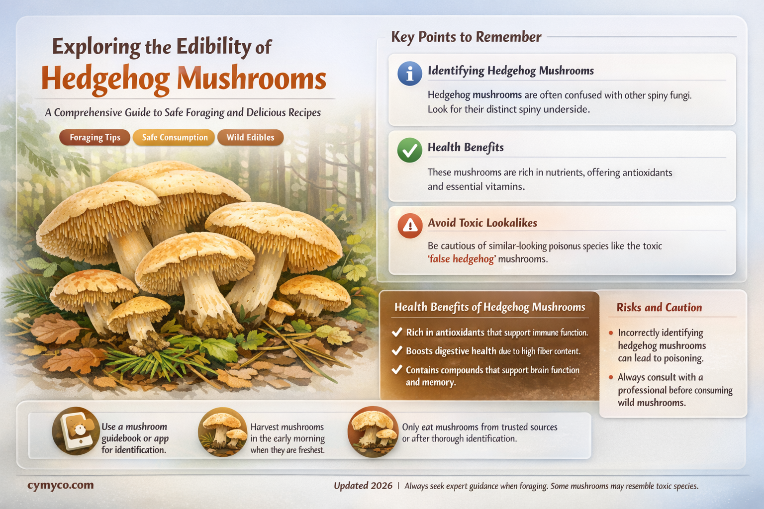 are all hedgehog mushrooms edible