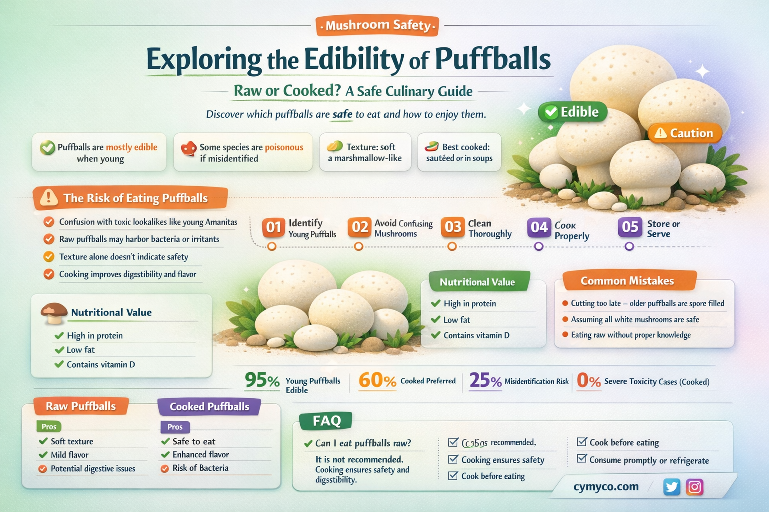 can you eat a puffball raw