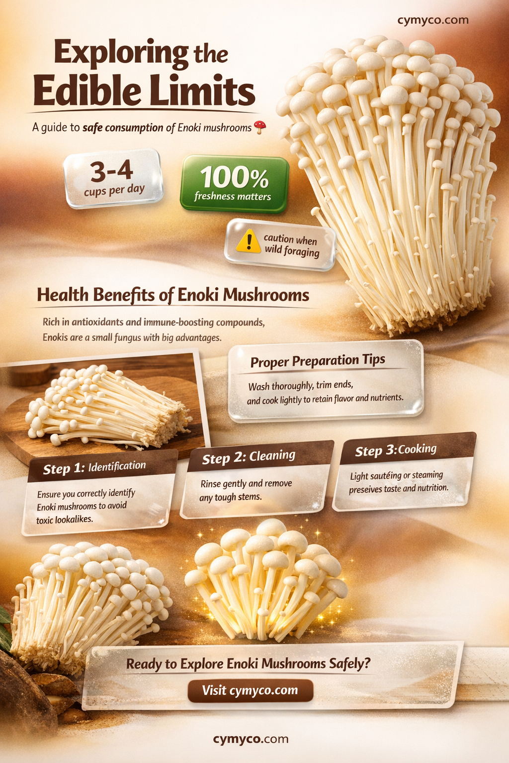 how much enoki mushrooms can you eat