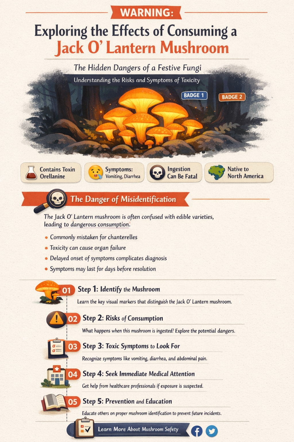 what happens if you eat a jack o lantern mushroom