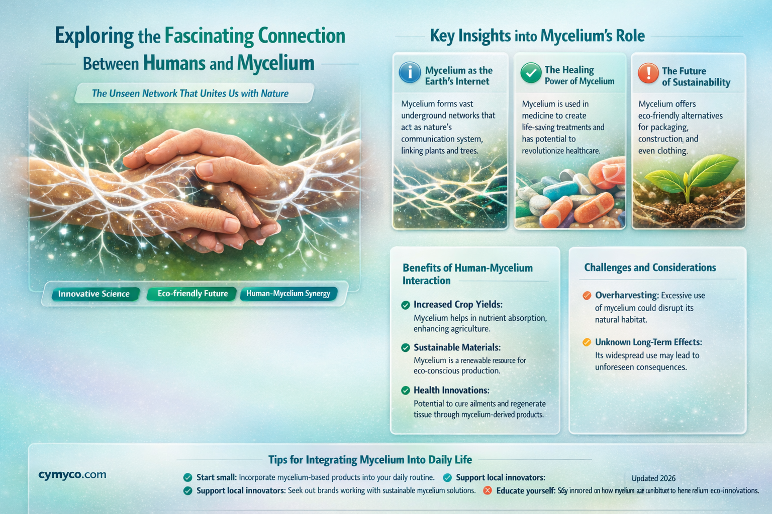 are humans related to mycelium