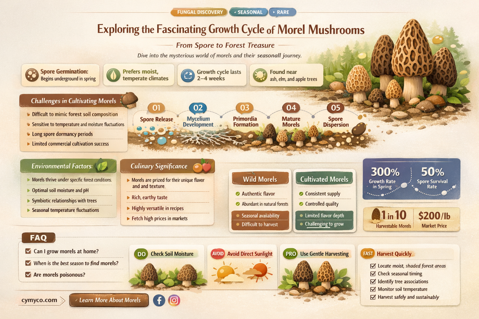 how morel mushrooms grow