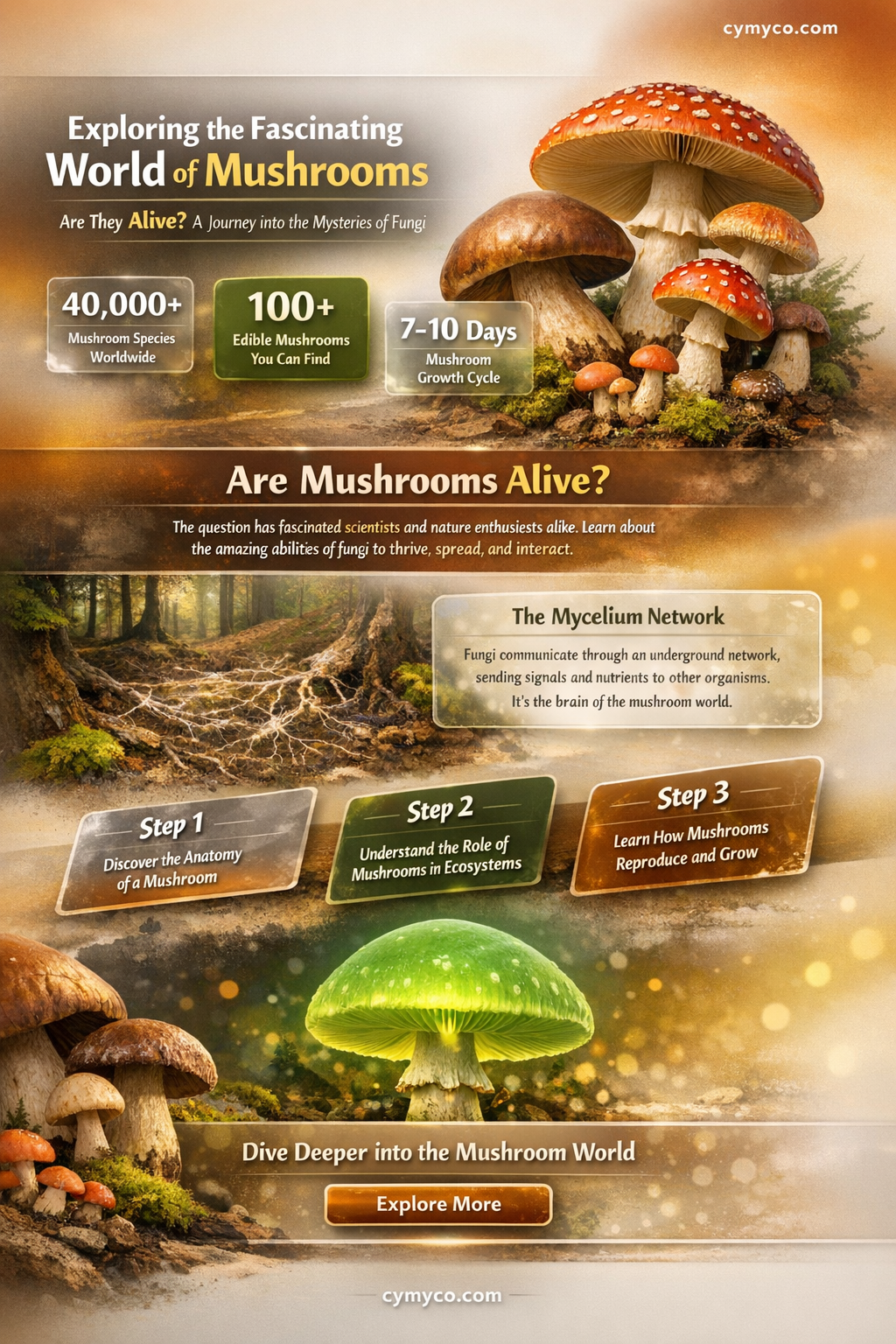 are mushrooms living things