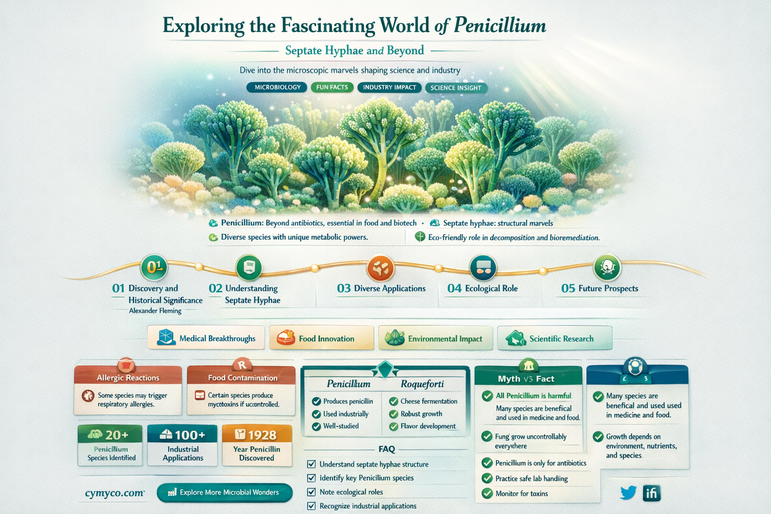 do pencillium have septaed hyphae