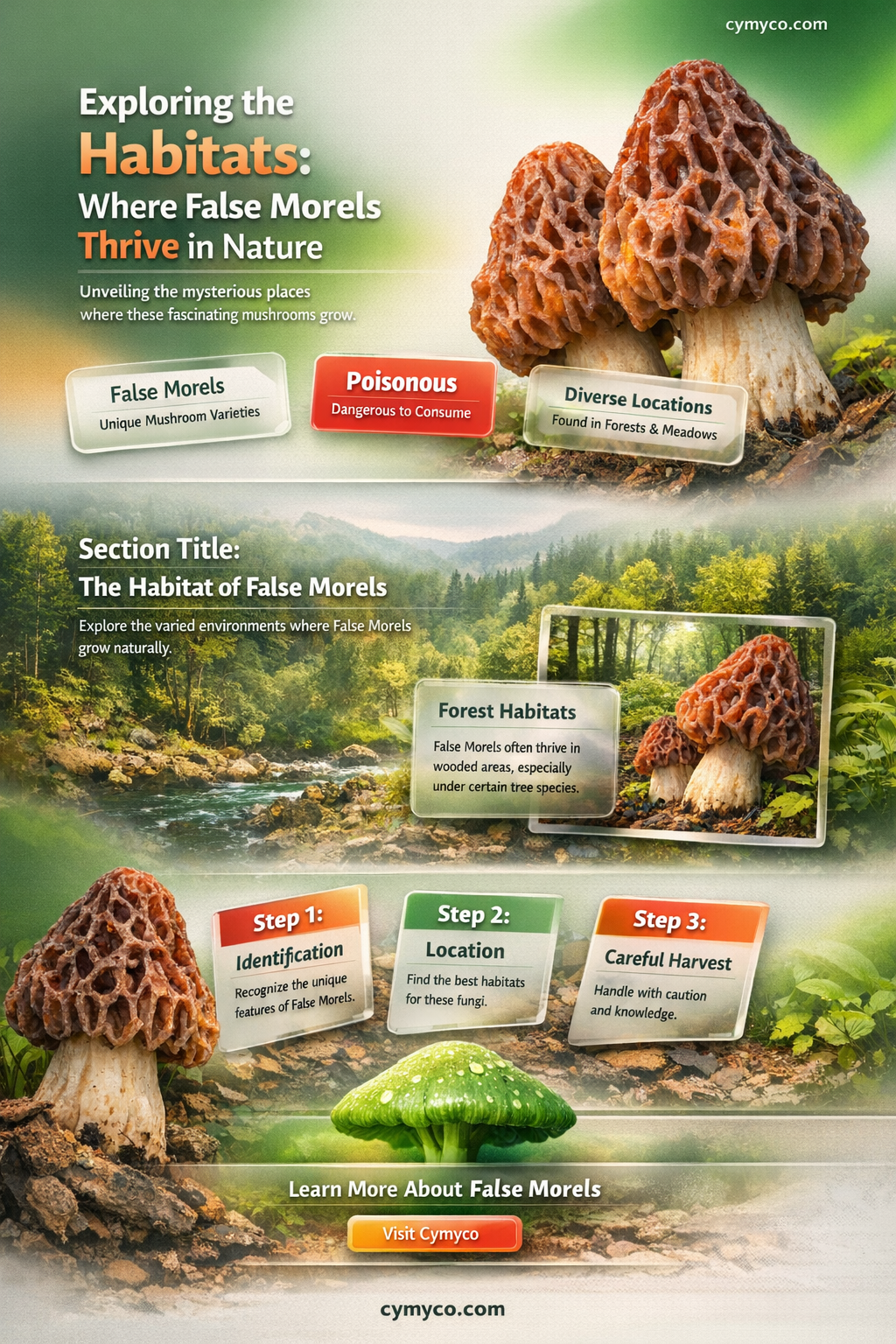 where do false morels grow