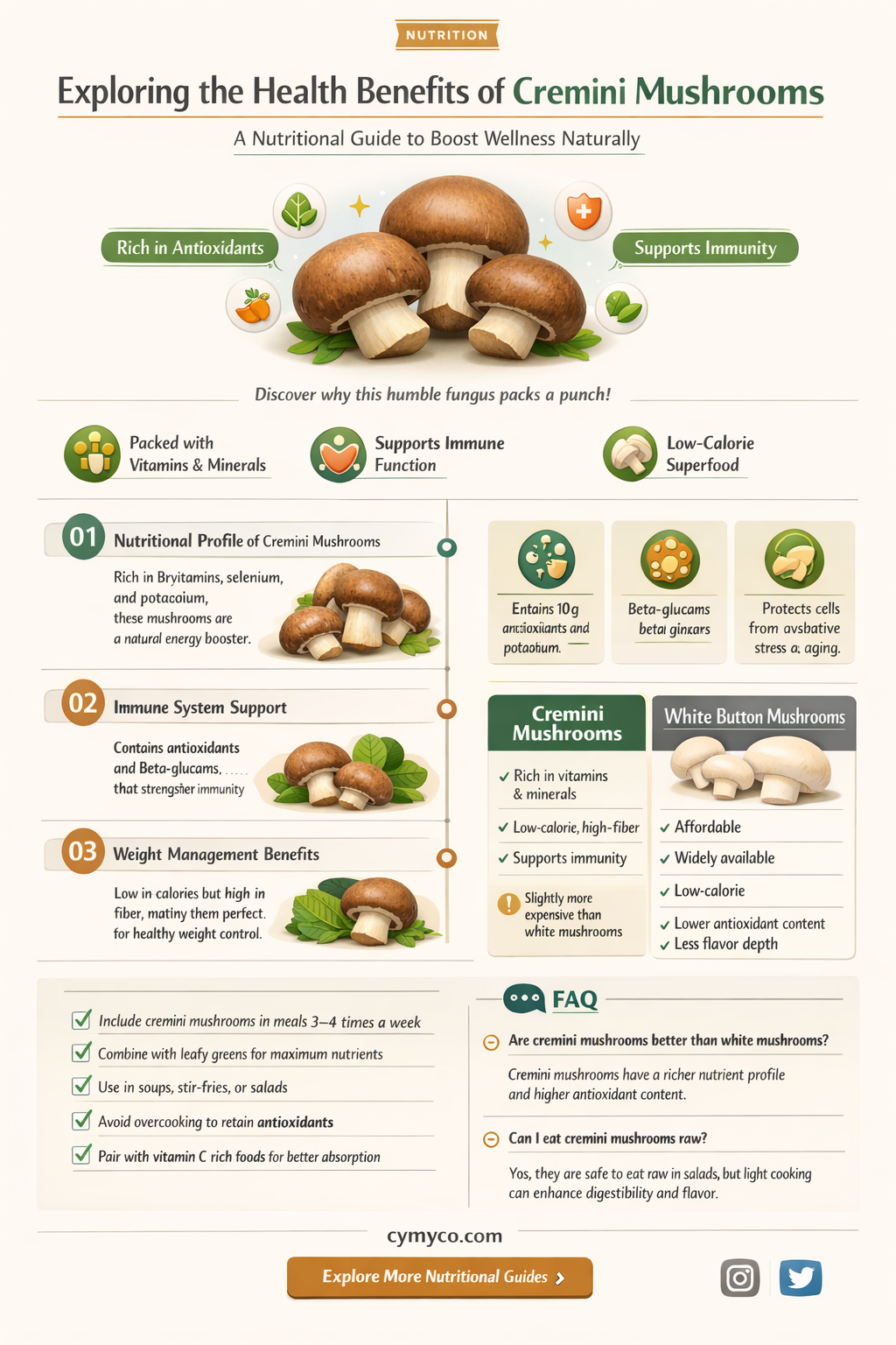 are cremini mushrooms good for you