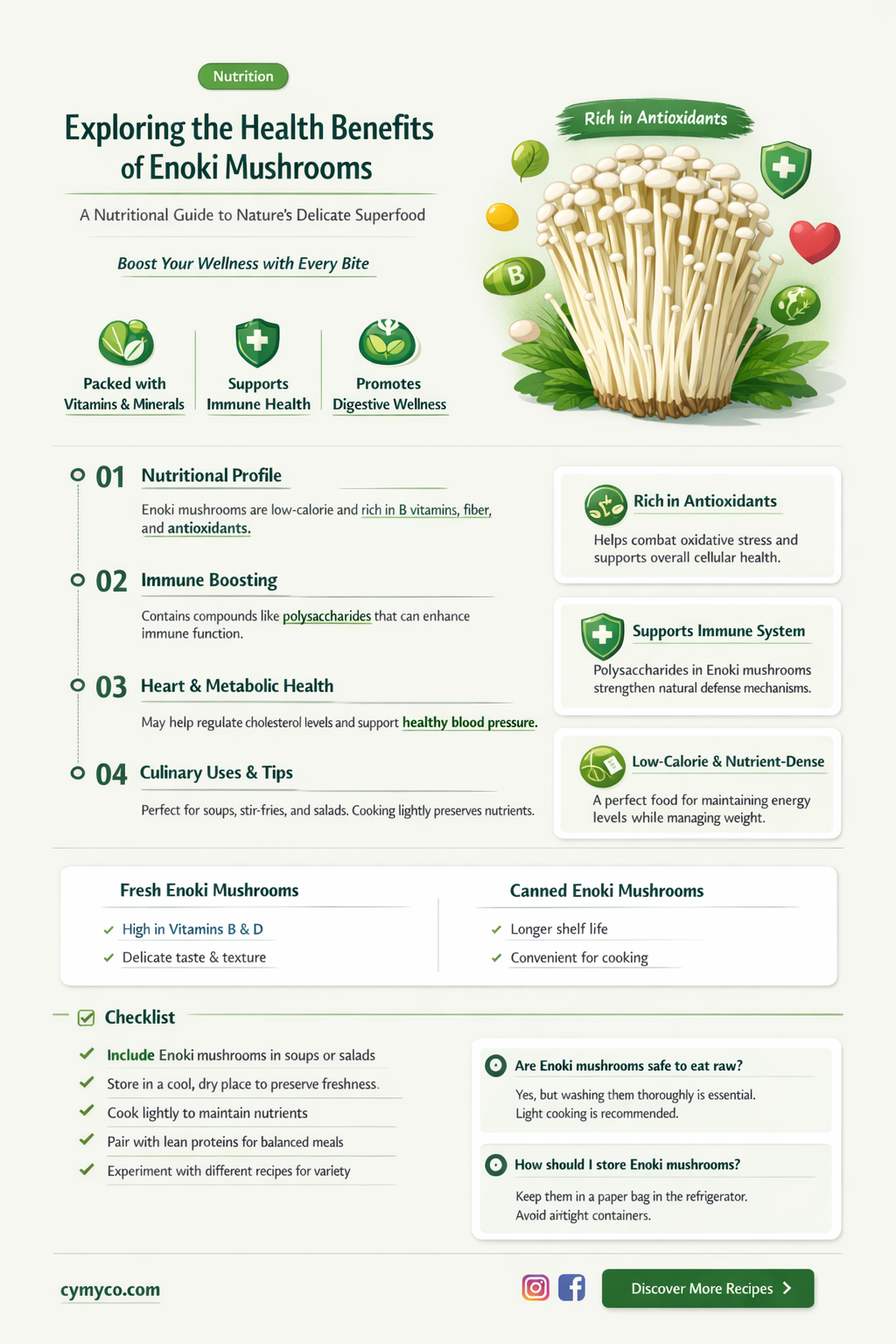 are enoki mushrooms good for you