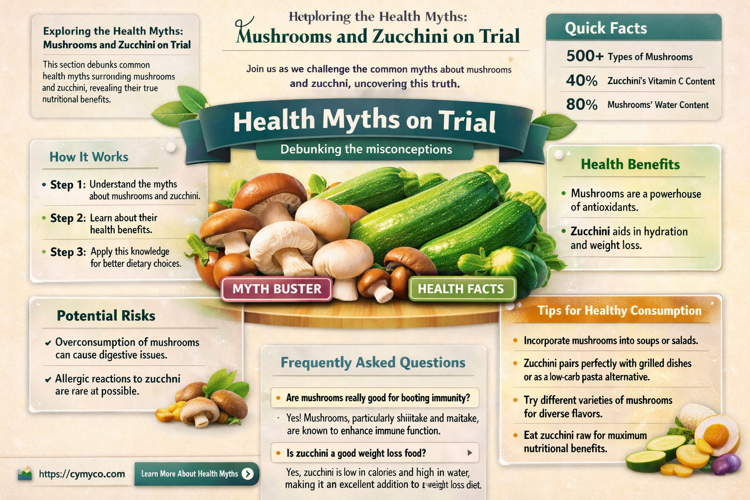 are mushrooms and zuchinni bad for you
