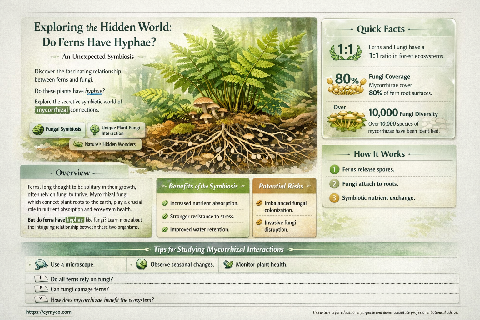 do ferns have hyphae