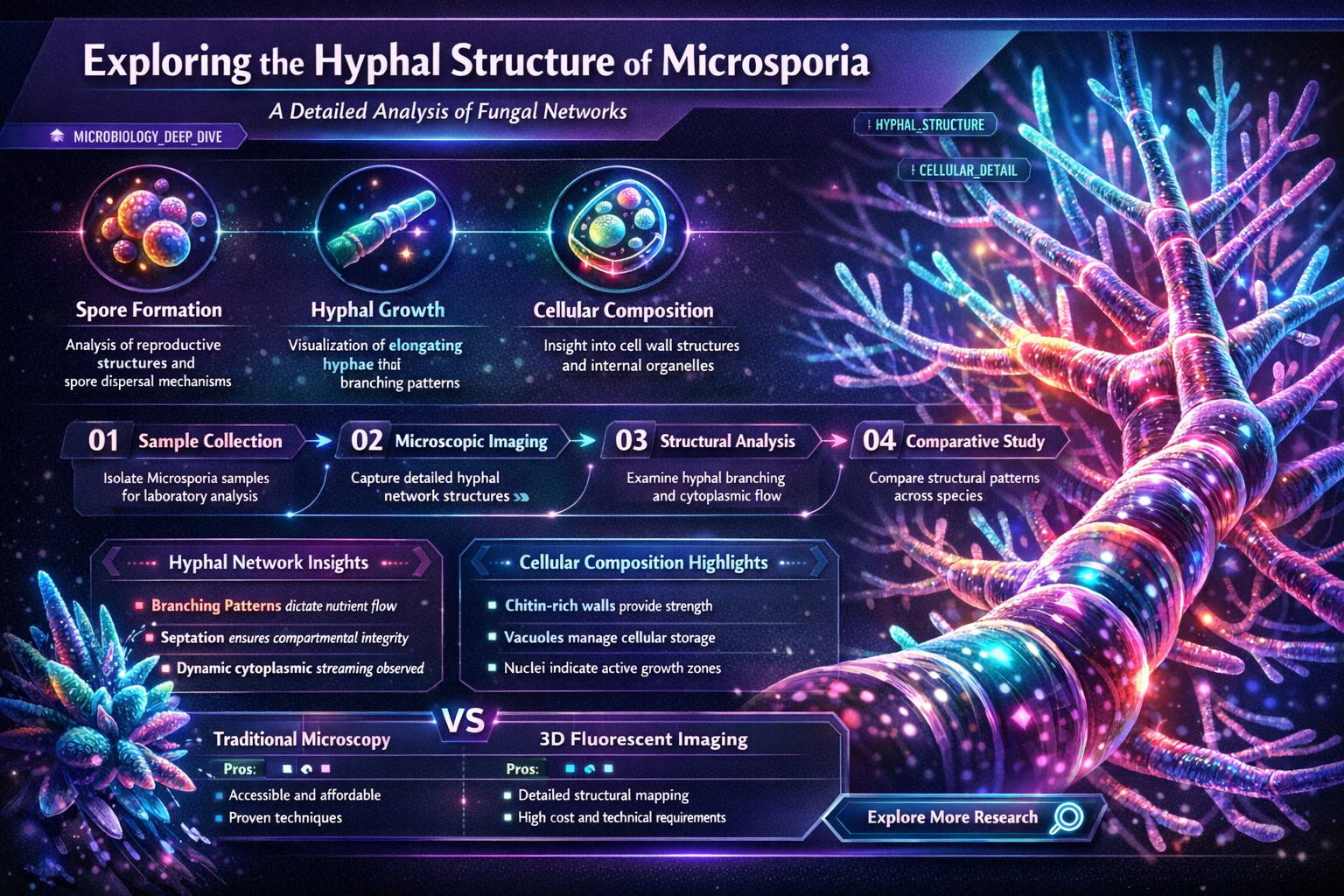 do microsporia have hyphae
