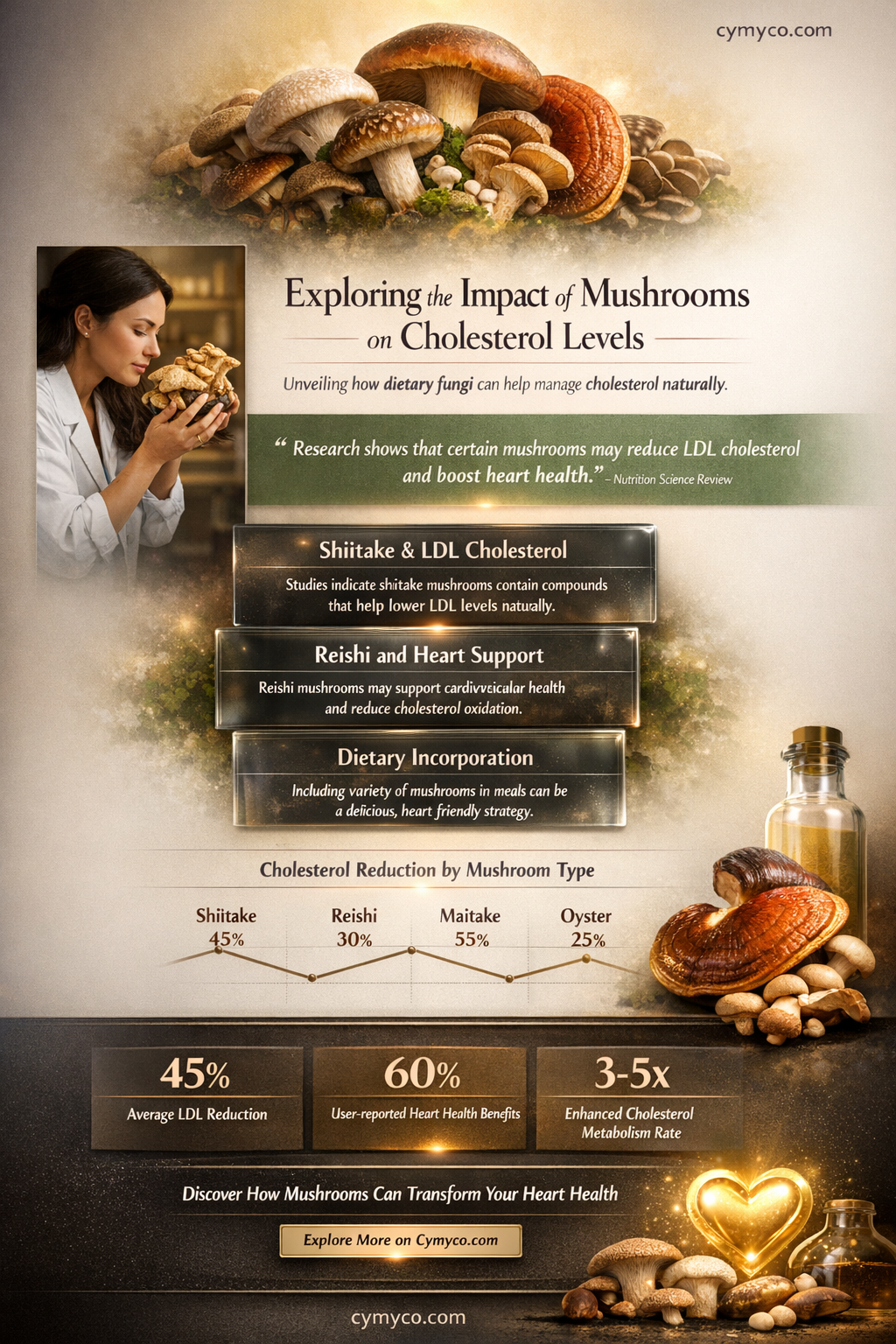 are mushrooms bad for cholesterol