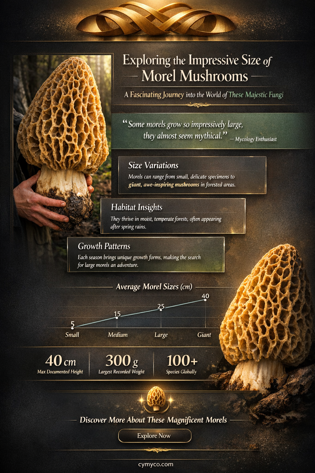 how big can morel mushrooms get