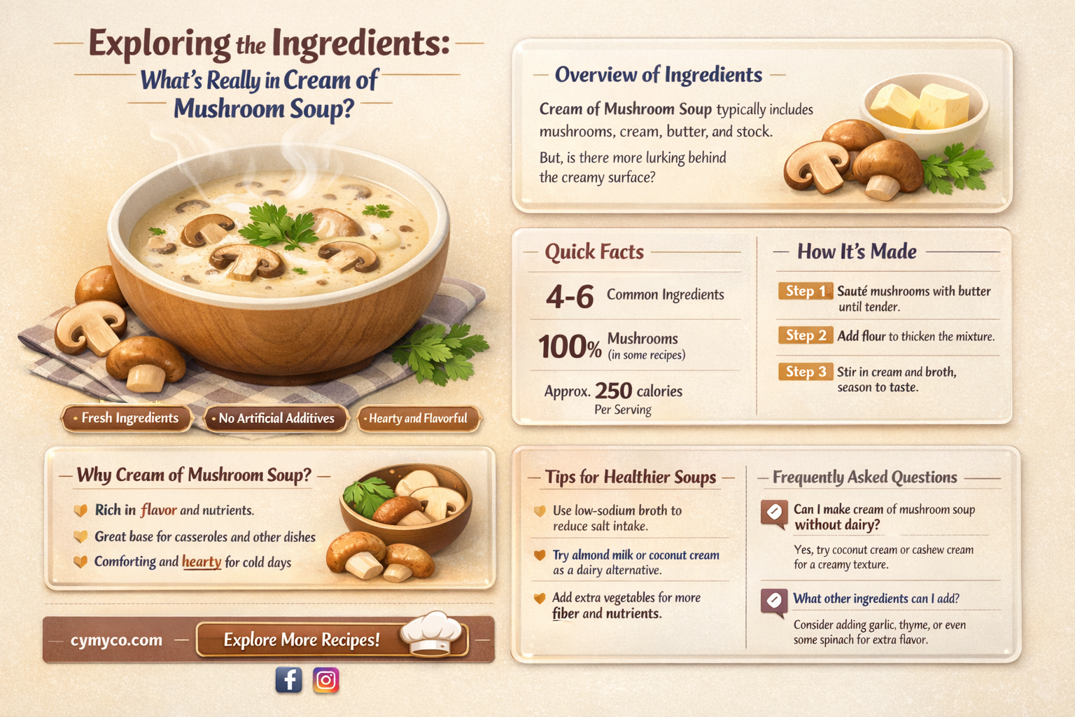 what is cream of mushroom soup made of