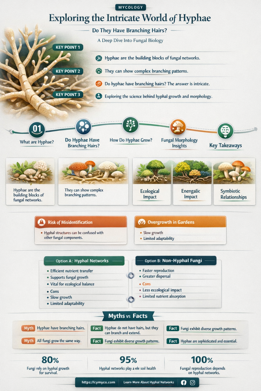do hyphae have branching hairs