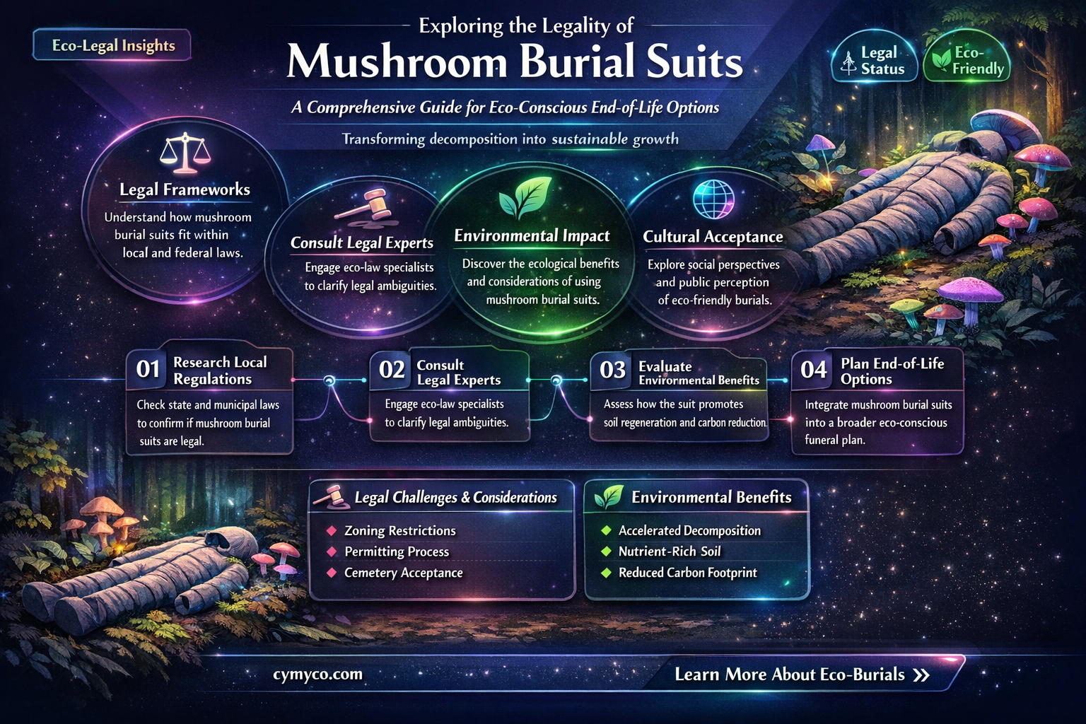 are mushroom burial suits legal