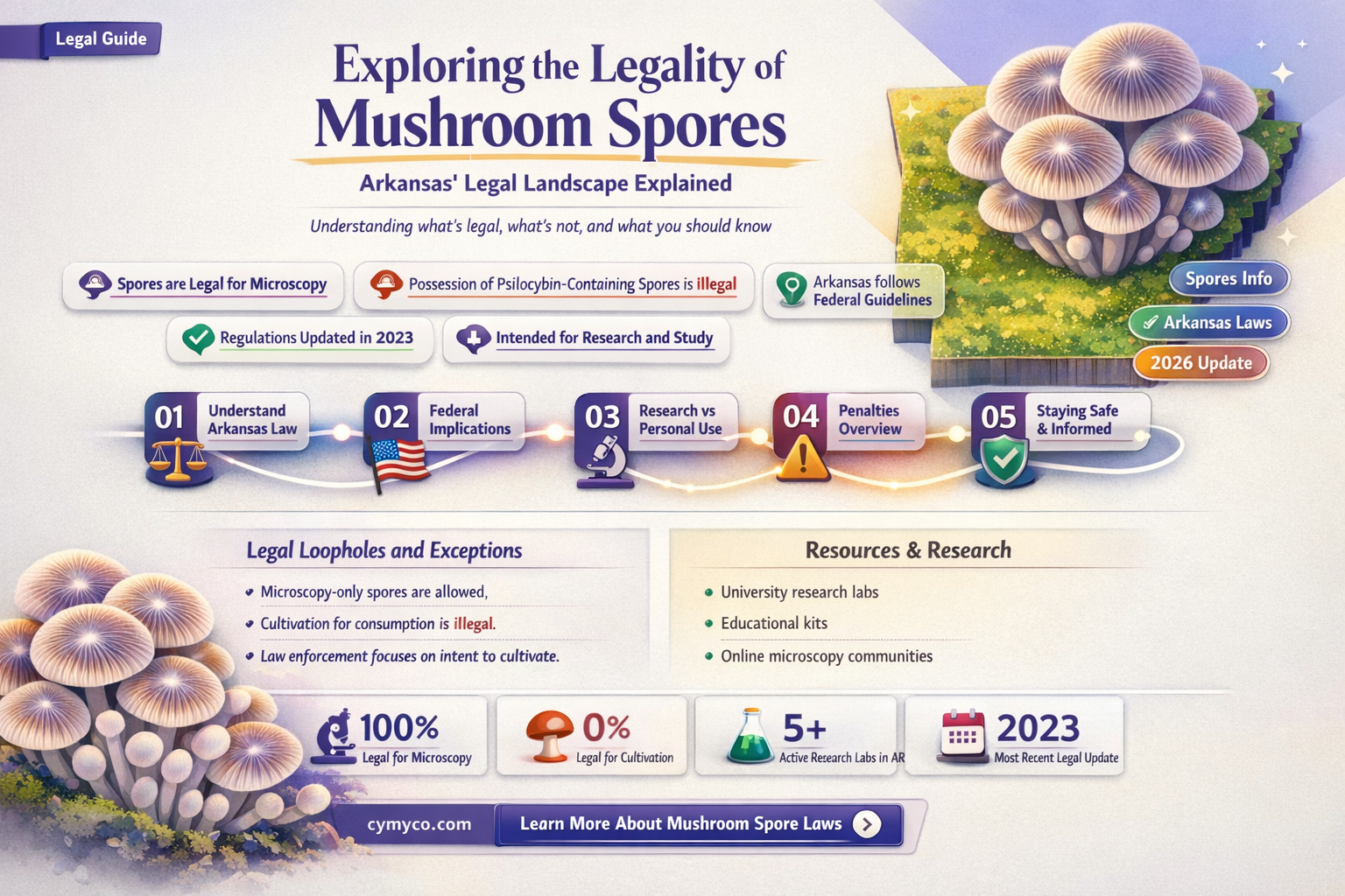 is it illegal to buy mushroom spores in ar