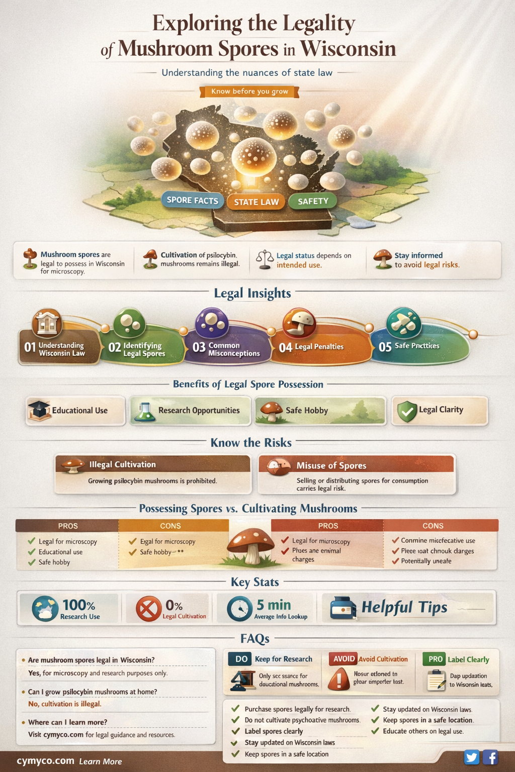 is it illegal to buy mushroom spores in wisconsin