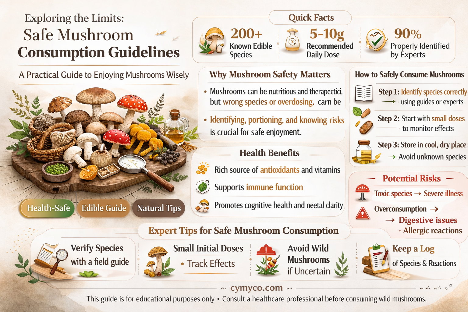 how much is too much mushroom ingestion
