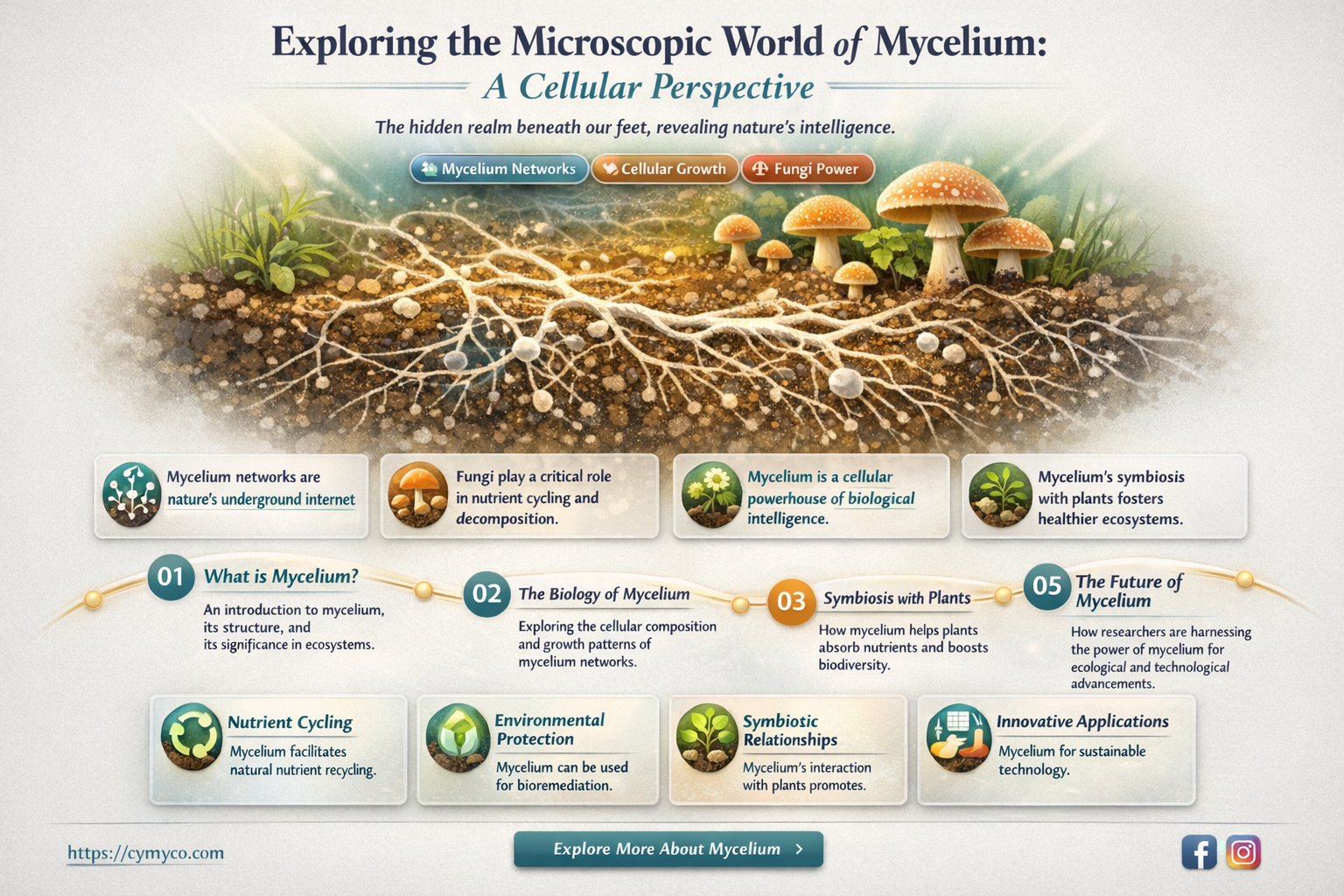 are mycelium one cell cells thick