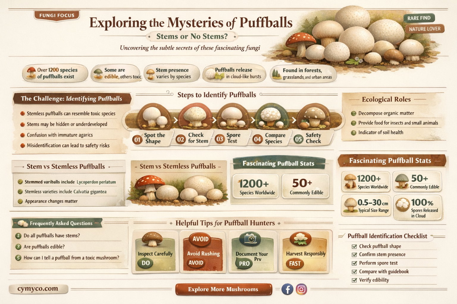 do puffballs have stems