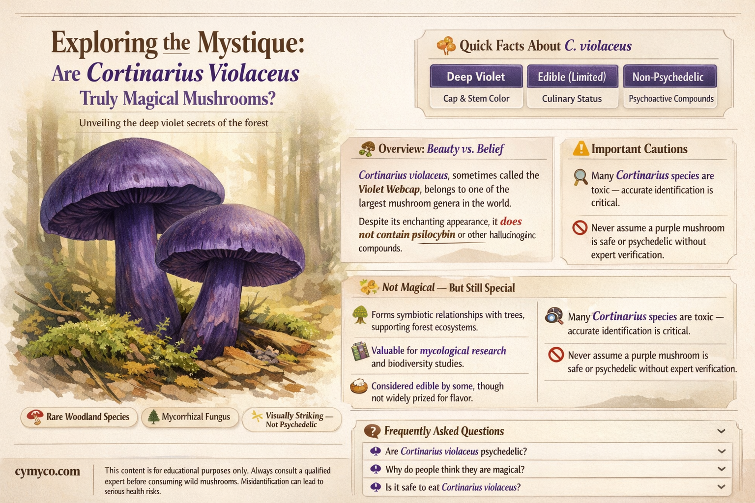 are cortinarius violaceus magic