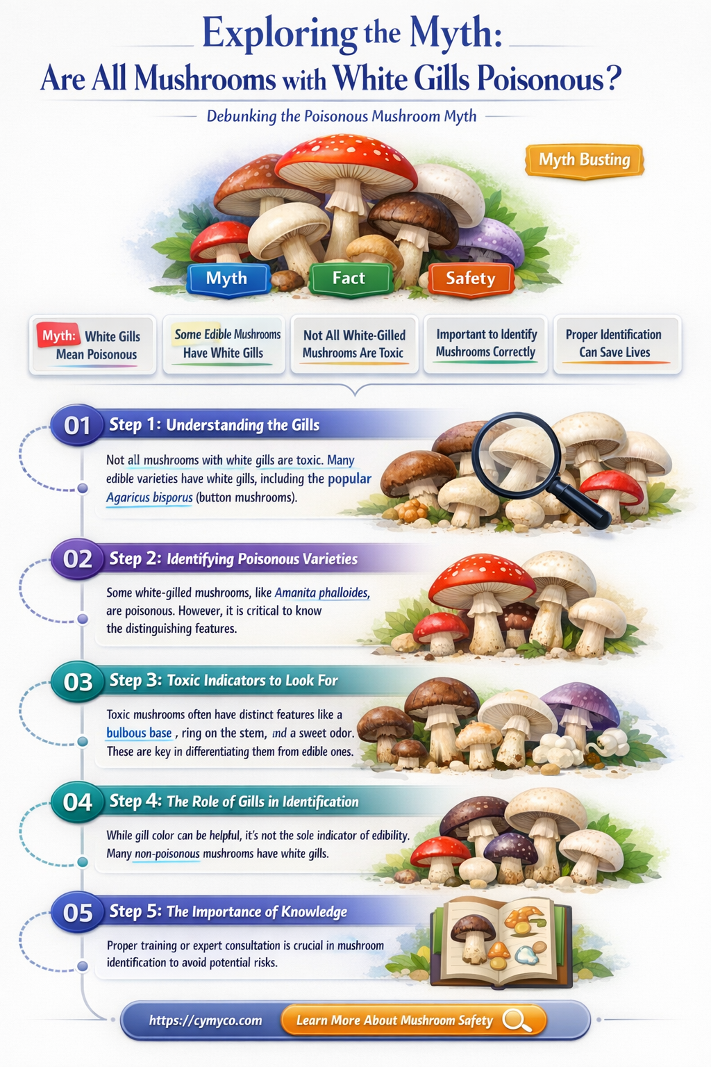 are all mushrooms with white gills poisonous